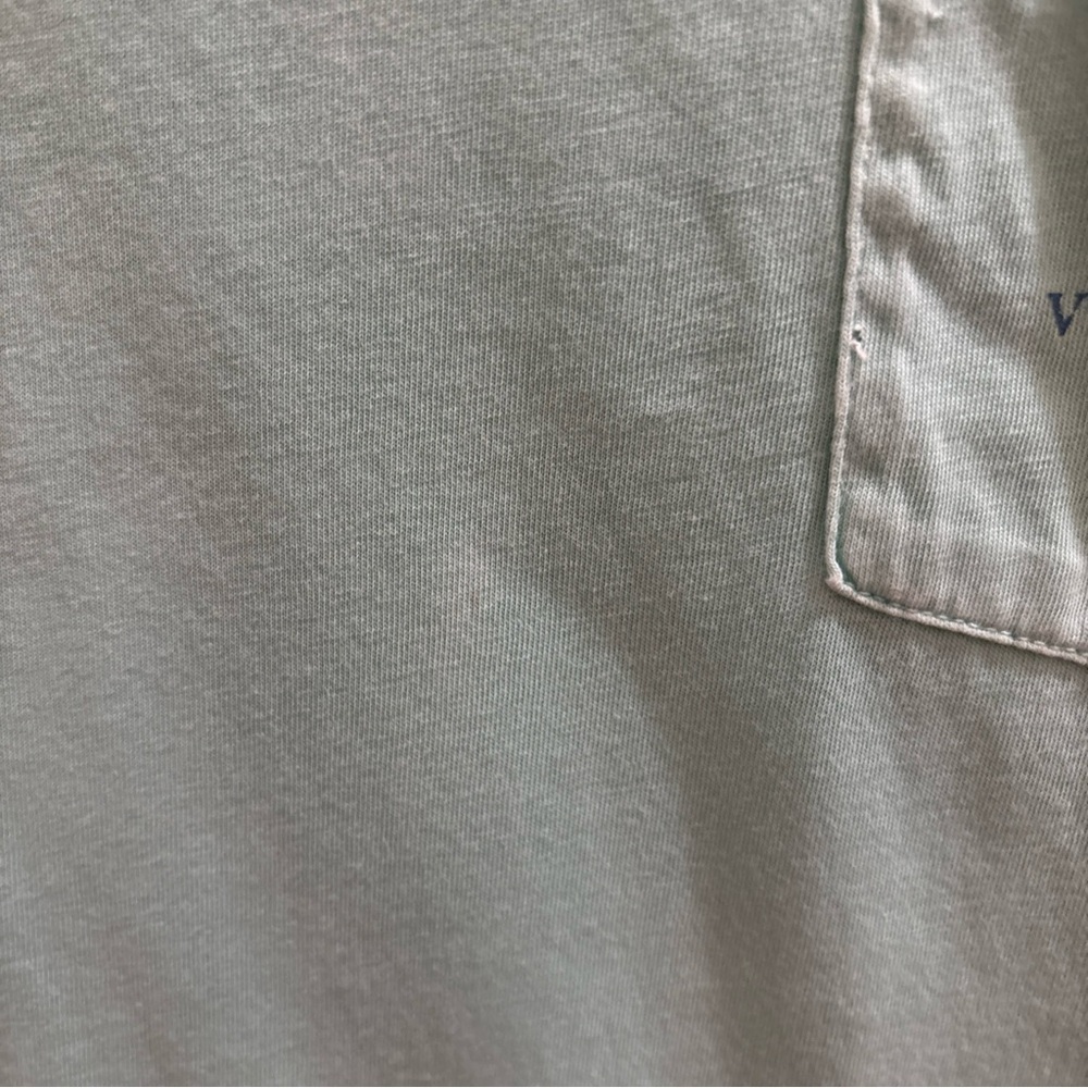 Vineyard Vines Shirt Mens Large Green Short Sleeve Pocket Whale Logo Casual Tee - Picture 6 of 6